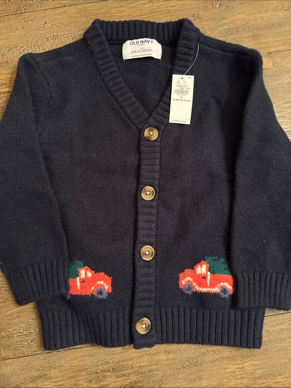 Old Navy Holiday Truck Cardigan
